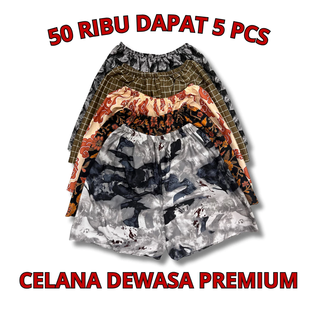 Paket Hemat 5 Pcs Celana Boxer Wanita Murah | AutoStock