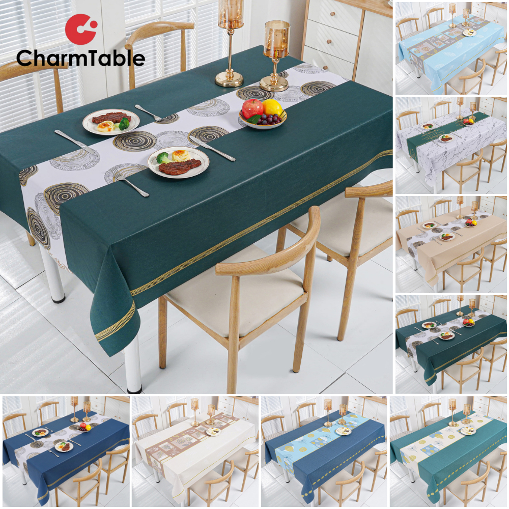 Jual Taplak Meja Makan Motif Emboss PVC Tebal – Anti Air & Noda, Table ...