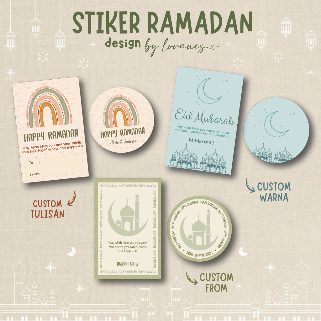 Jual Sticker Ramadhan Aesthetic / Ramadan Sticker / Sticker Bulat ...