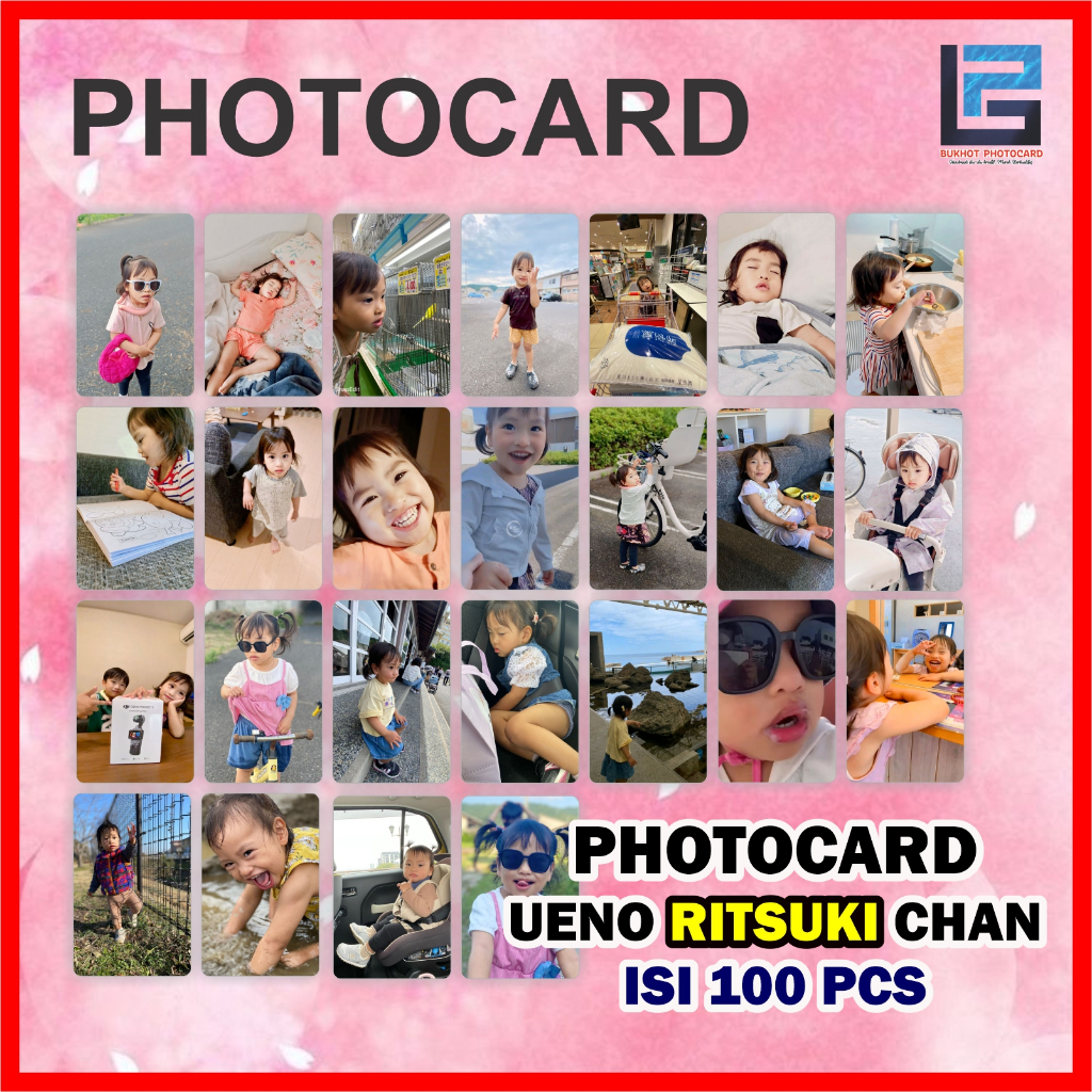 Jual Bonus Ganci dan stiker Photocard Ritsuki isi 100 Pcs tebal 260grm ...