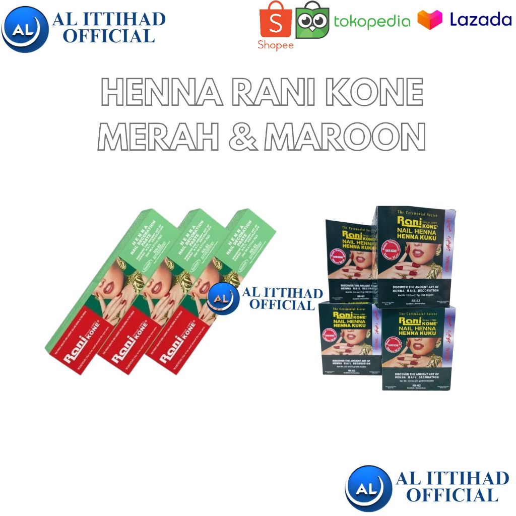 Jual Henna rani kone 30gr, Warna Merah/pacar kuku tangan pasta/nail ...