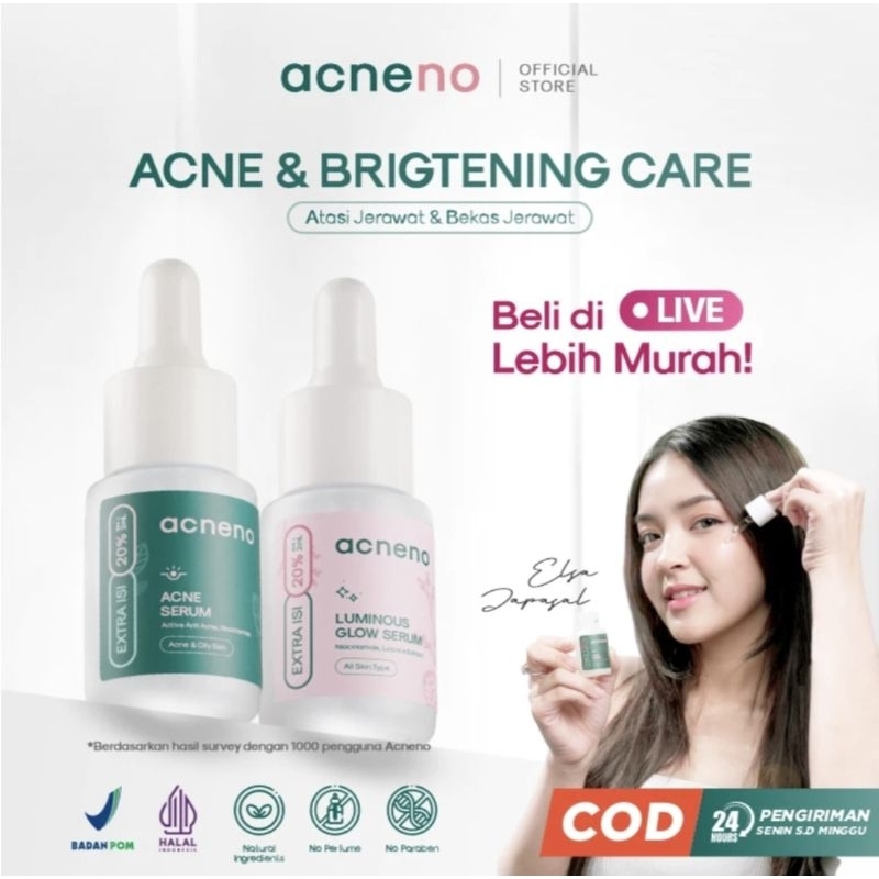 Jual COD Acne & Brightening Care - Acneno 12ml/pcs| Atasi Jerawat dan ...
