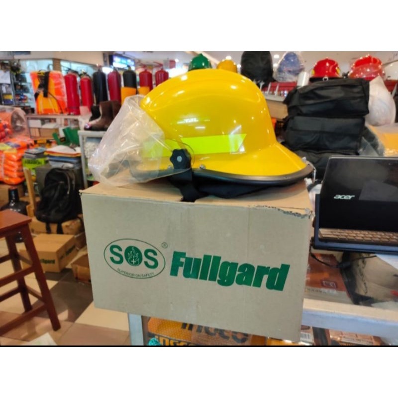 Jual HELM PEMADAM KEBAKARAN SOS FULLGUARD / FIRE HELMET DAMKAR ORIGINAL ...