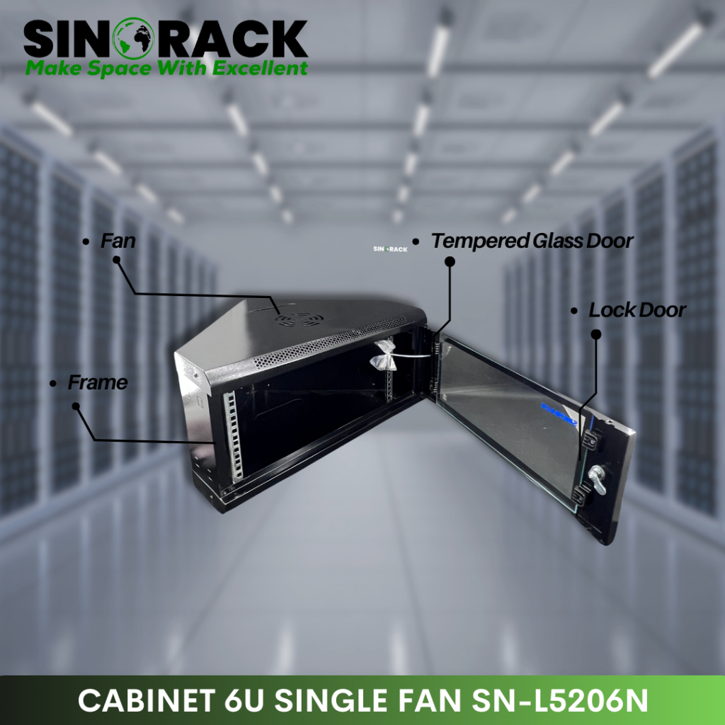 Jual Wall Mount Rack Server Sinorack 6U , Rack Server SIku Type SN ...