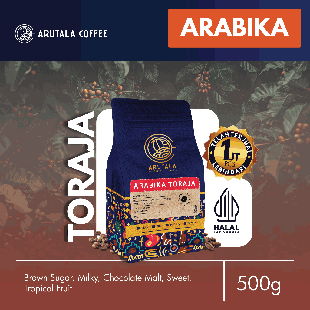 Jual ARUTALA Kopi Arabika Toraja Sapan 500 Gram | Shopee Indonesia