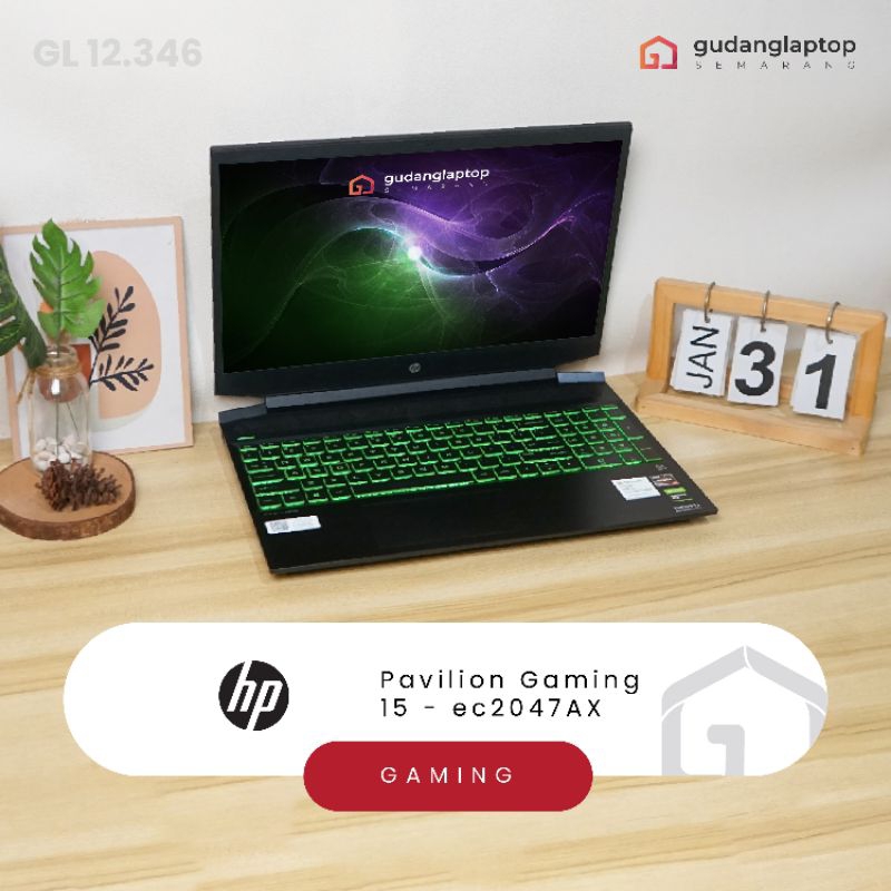 Jual HP Pavilion Gaming 15 - ec2047AX AMD Ryzen 5-5600H 16/512 Nvidia ...