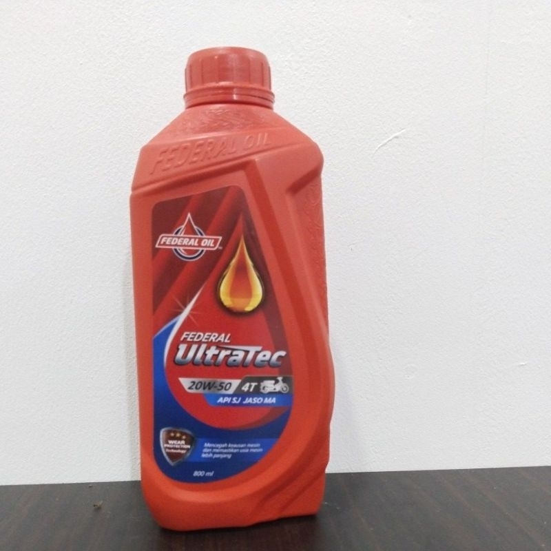 Jual OLI MESIN MOTOR OLI MOTOR FEDERAL ULTRATEC 800ML-PELUMAS MESIN