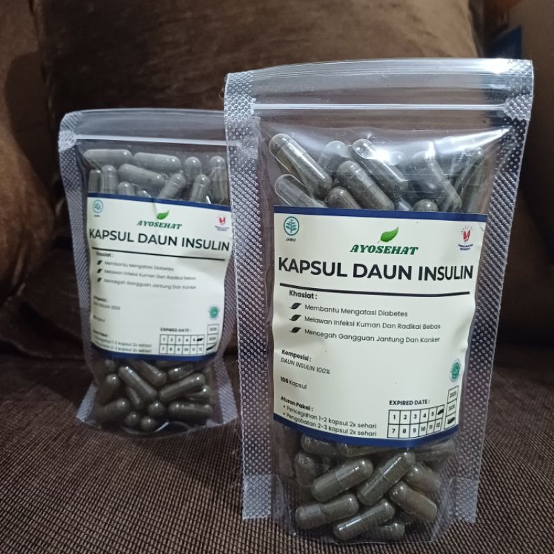 Jual Kapsul Daun insulin Obat Diabetes Isi 100 Kapsul | Shopee Indonesia