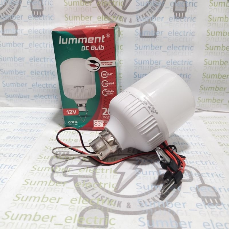 Jual lampu bohlam LED DC 12 volt 20 watt LUMMENT | Shopee Indonesia