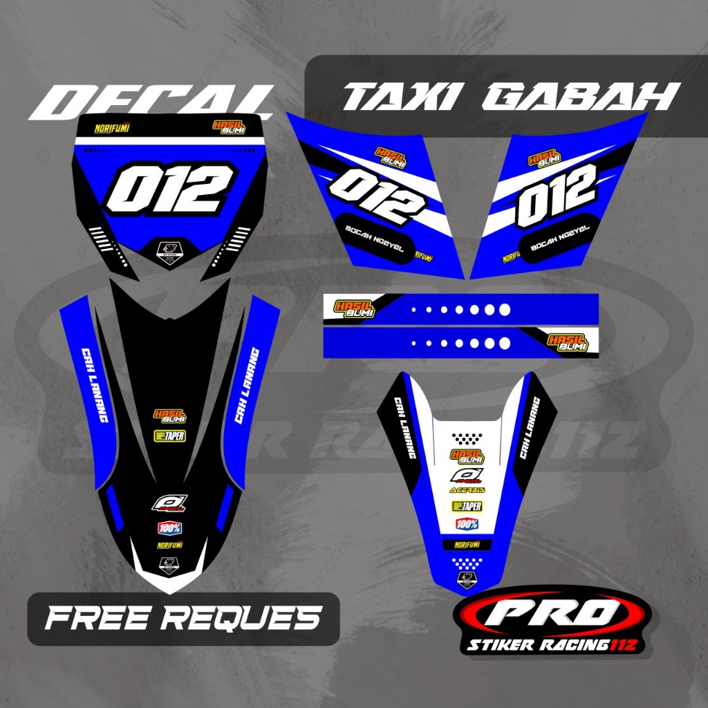 Jual decal ojek gabah stiker gabah stiker yz decal motor angkut gabah ...