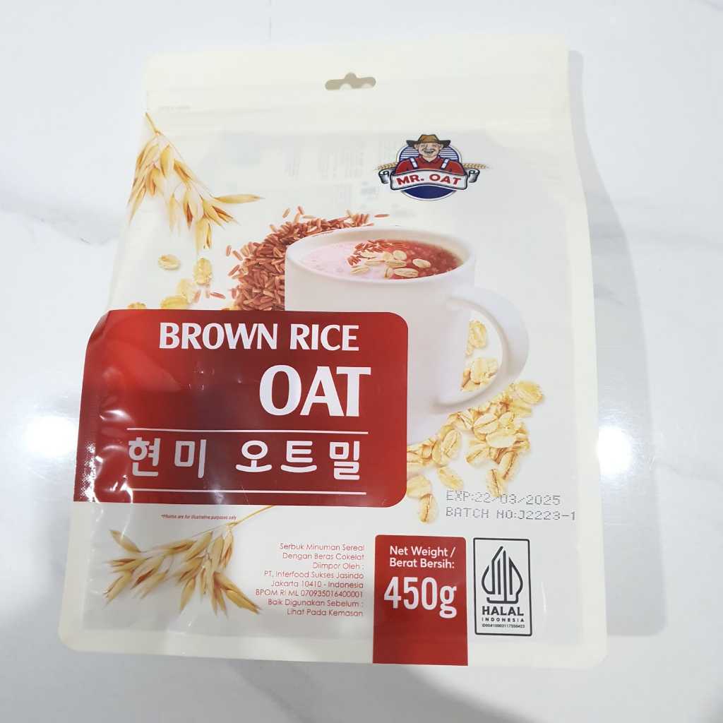 Jual MR OAT Brown Rice Oat Sachet 450g | Shopee Indonesia