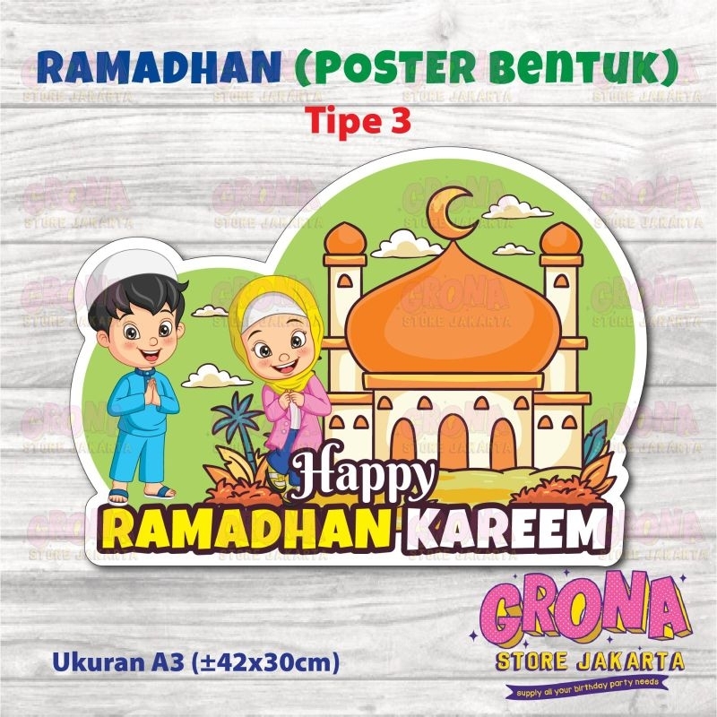 Jual BOARD A3 sterofoam Tema Ramadhan / Pawai Ramadhan / Anak PAUD TK ...