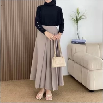 Cellie Kulot Pleats Celana Kulot Rok Wanita Celana Bawahan Casual Formal Daily Furano Premium