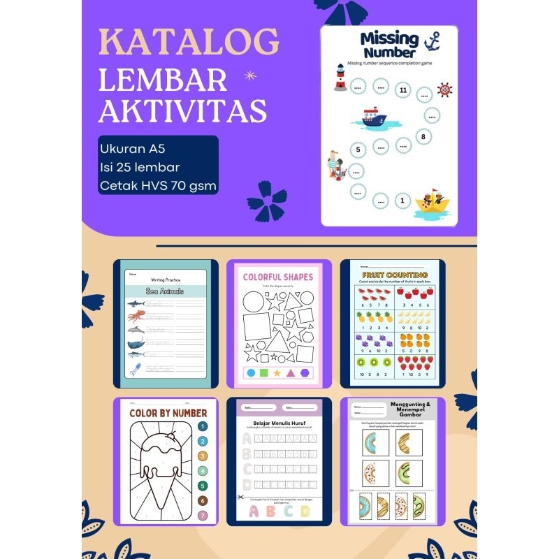 Jual lembar aktivitas + coding anak TK lengkap, worksheet anak | Shopee ...