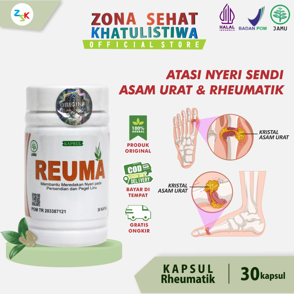 Jual Reuma Obat Pereda Nyeri Sendi Reumatik Asam Urat Pegal Linu Nyeri ...