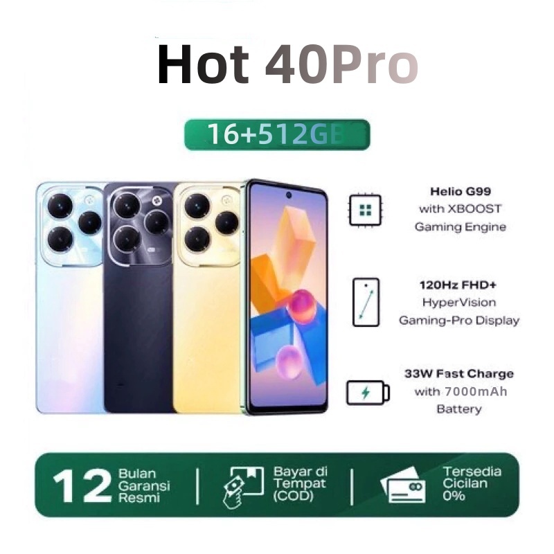 Jual [2025 ponsel baru]Smartphone terlaris Infimix Hot 40 Pro ponsel ...