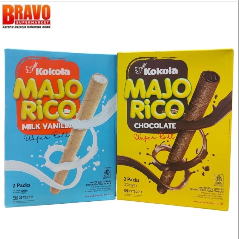 Jual Kokola Majo Rico Wafer Roll 100g | Shopee Indonesia