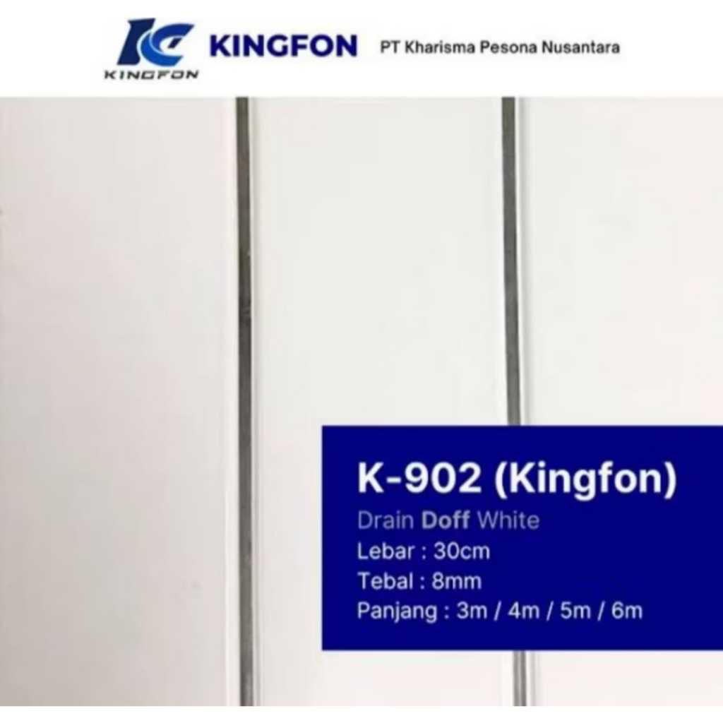 Jual SHUNDA Plafon PVC Putih Polos Natt Doff Tebal 8mm Lebar 30cm - K ...