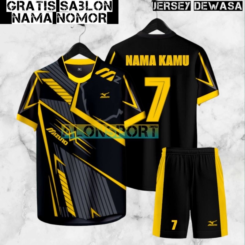 Jual Gratis sablon nama nomor setelan kaos jersey futsal dewasa - Main Image
