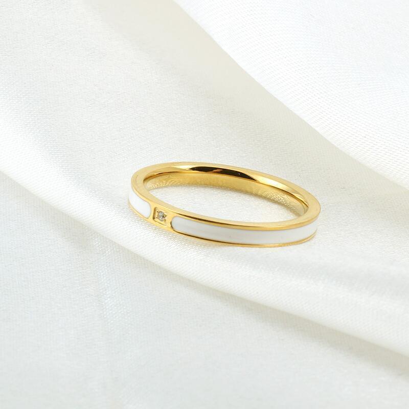 Jual C57 Cincin Titanium Premium Wanita Lapis Emas 18K | Shopee Indonesia