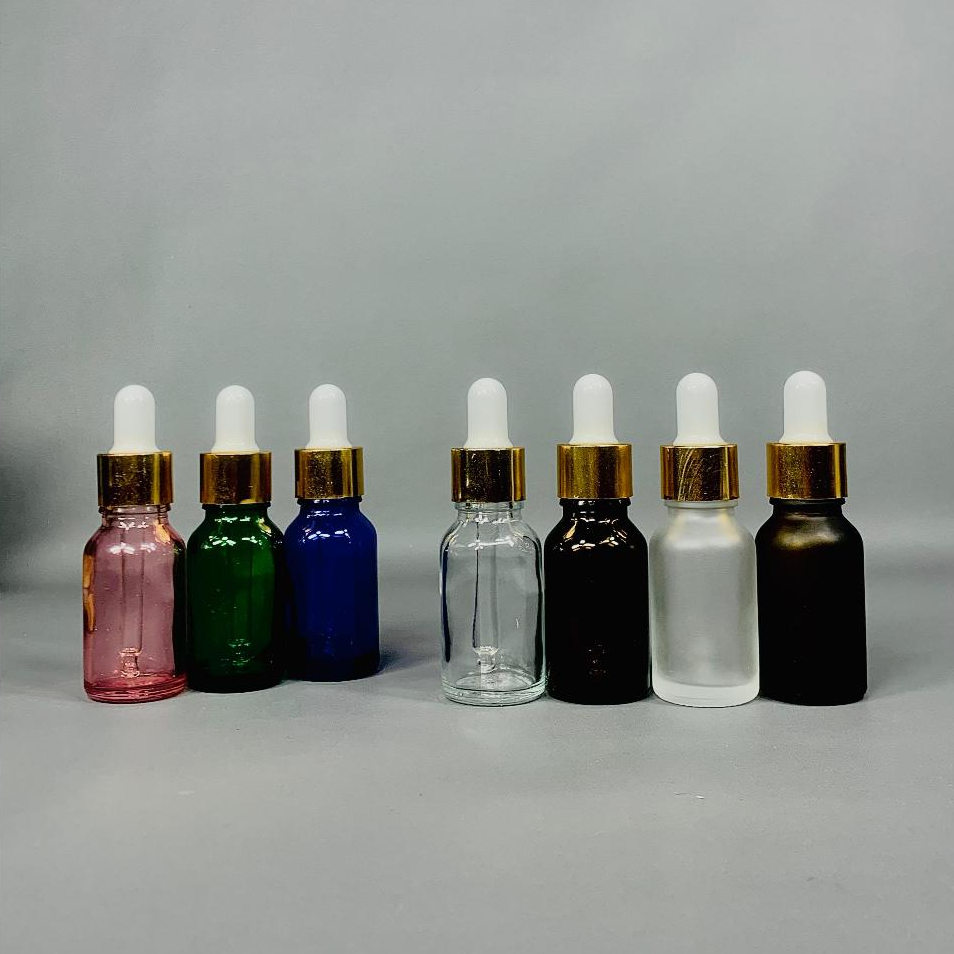 Jual Botol Kaca Pipet 15 Ml Ring Alumunium Gold / Botol Pipet 15 Ml ...
