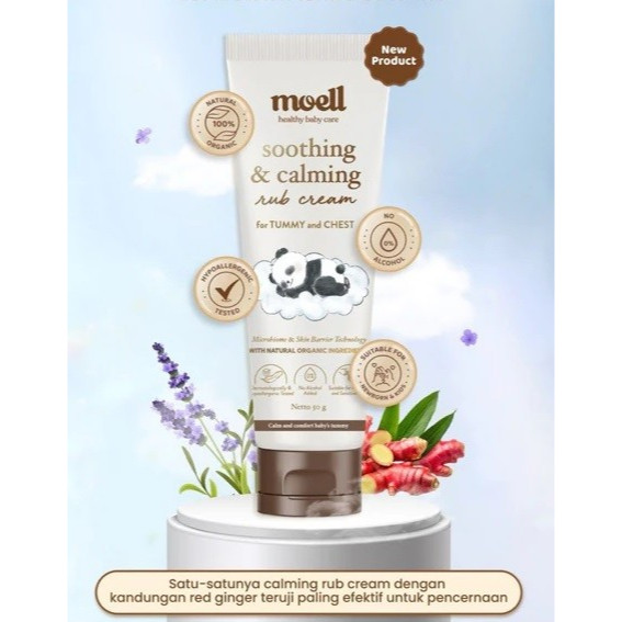 Jual Moell Soothing & Calming Rub Cream With Red Ginger Gentle Calm ...