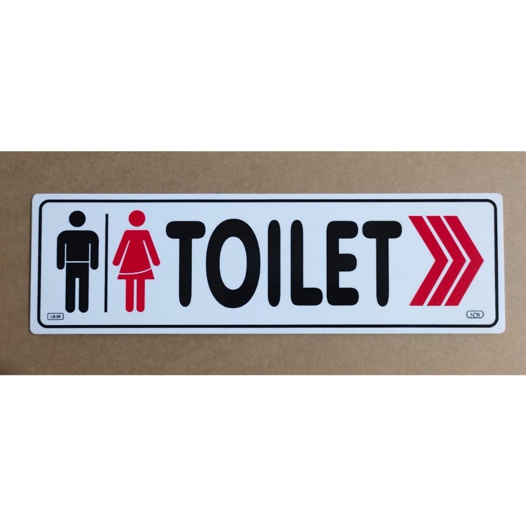 Jual Label Acrylic Besar / Label Akrilik Besar 9x30cm - Toilet Kanan ...