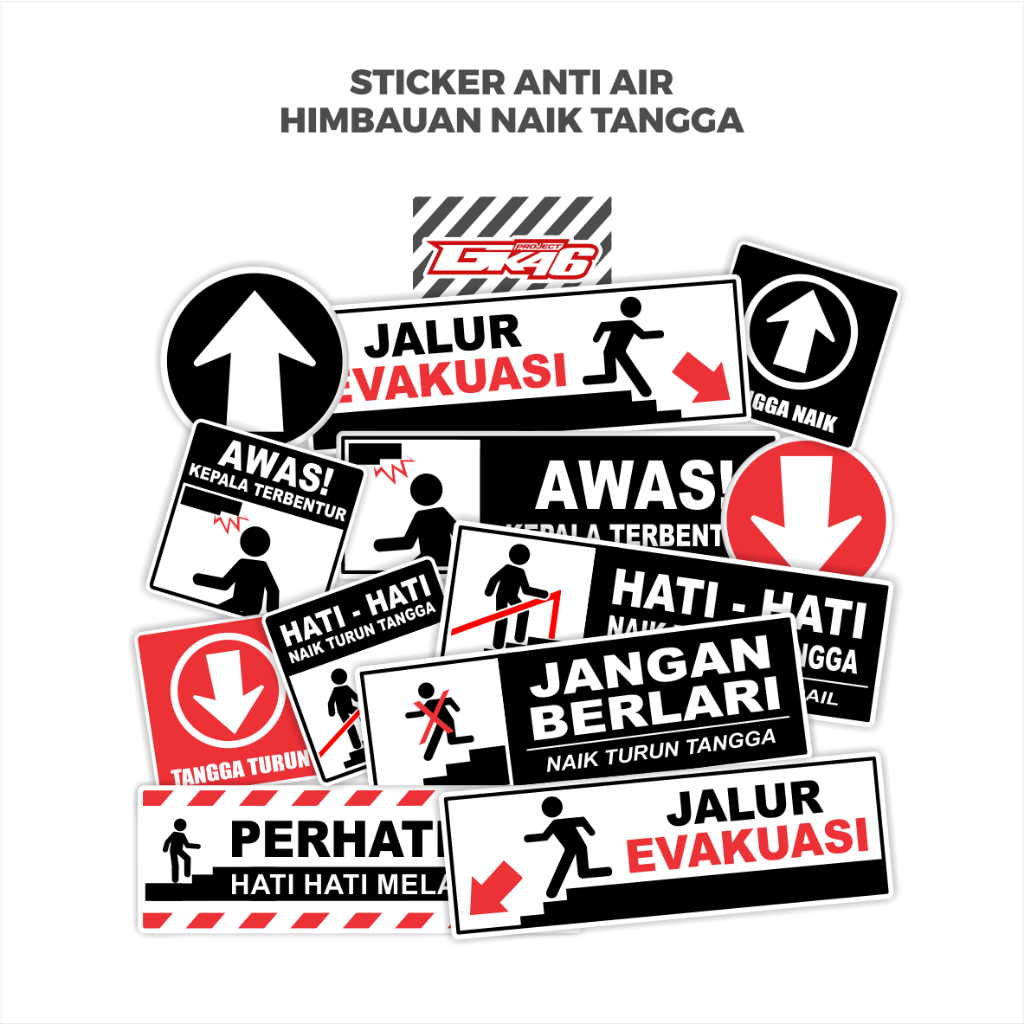 Jual Stiker Panah, Stiker Awas Kepala Terbentur, Sticker Naik Tangga ...