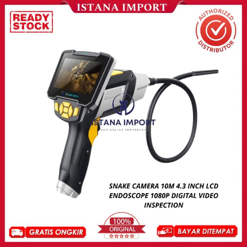 Jual Snake camera 10m 4.3 inch LCD endoscope 1080P digital video ...