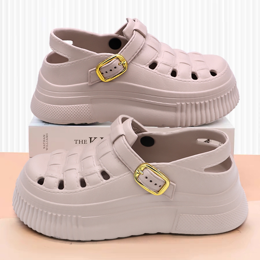 Elfelde Sandal Wantia Tinggi Baim Wanita Jelly Fuji Korea Sepatu Lace-up - foto 2