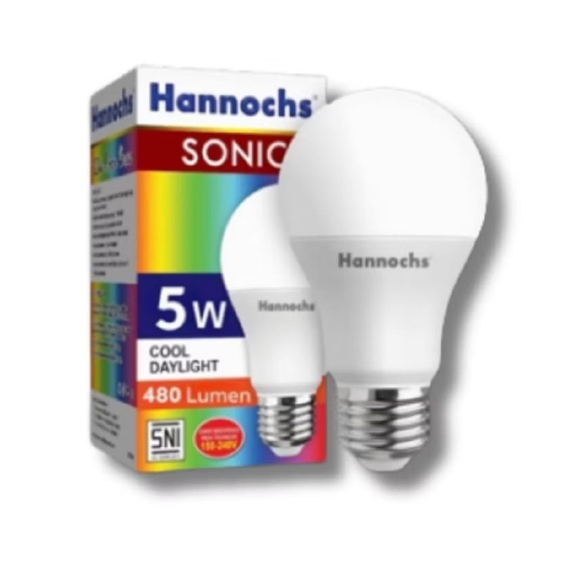 Jual Lampu Led PRemium HANNOCHS SONIC - Bulb | 5 Watt Cahaya Putih CDL ...