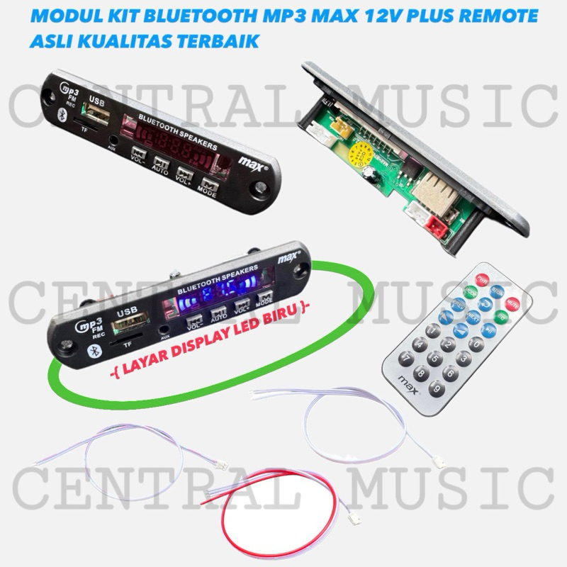 Jual MODUL KIT BLUETOOTH MP3 MAX 12V PLUS REMOTE ASLI KUALITAS TERBAIK ...