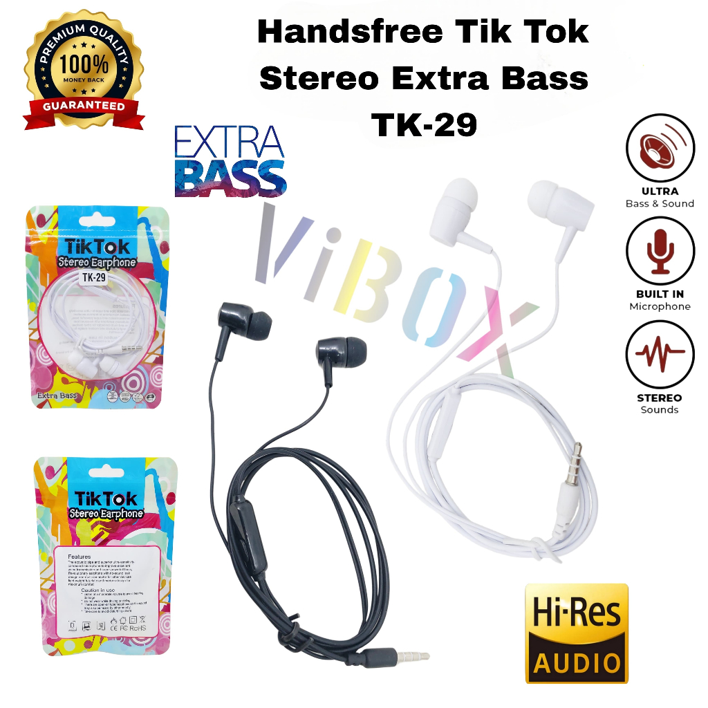 Jual Headset Tik Tok TK-29 Music Heavy Super Bass + Mic Jack 3.5mm ...