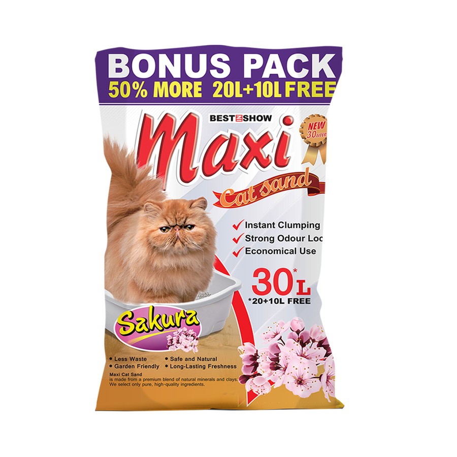 Jual PETTO - Maxicat Sand sakura 30lt - Pasir Kucing Gumpal - GOSEND ...