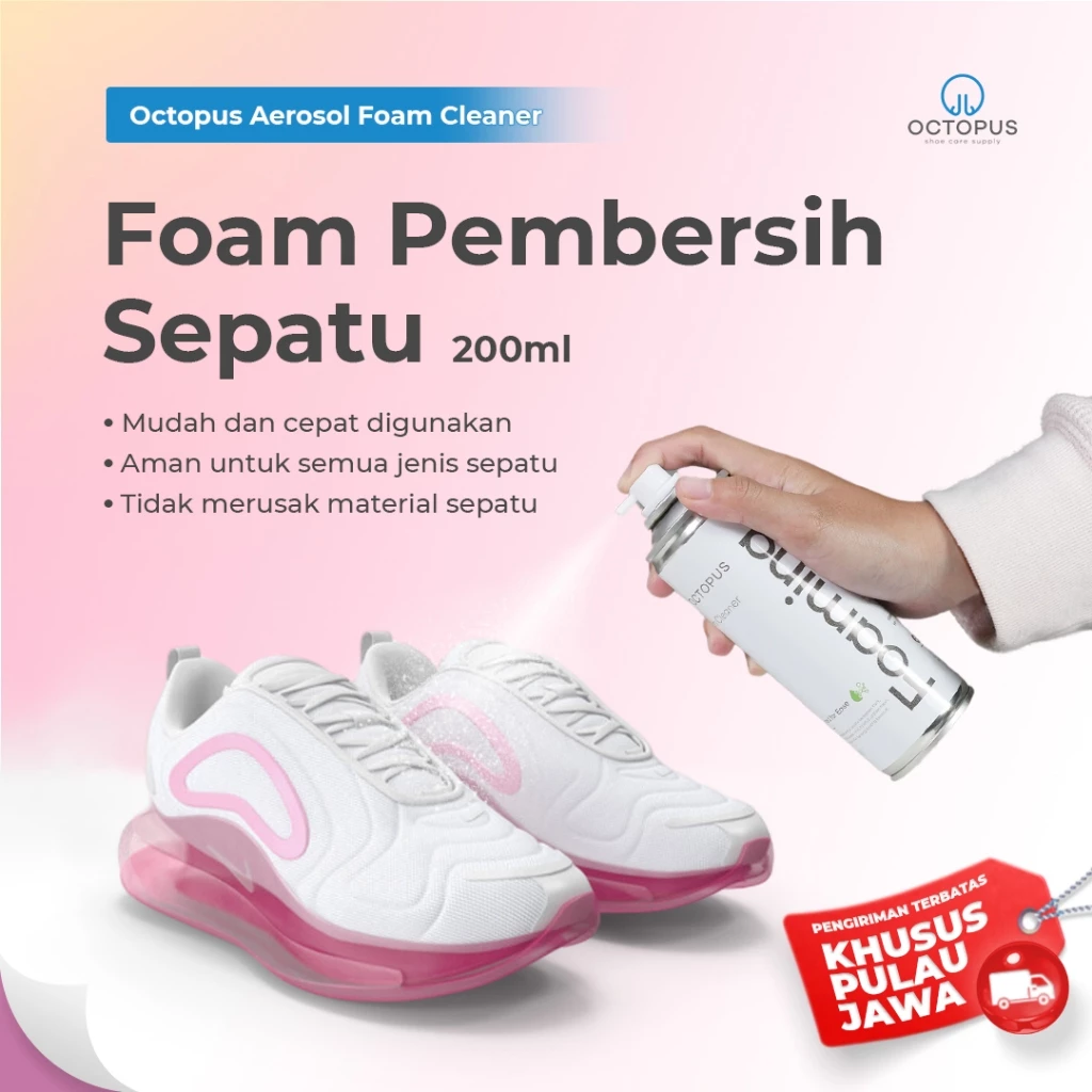 Foam Cleaner sepatu paket lengkap lap & sikat | Pembersih sepatu serbaguna