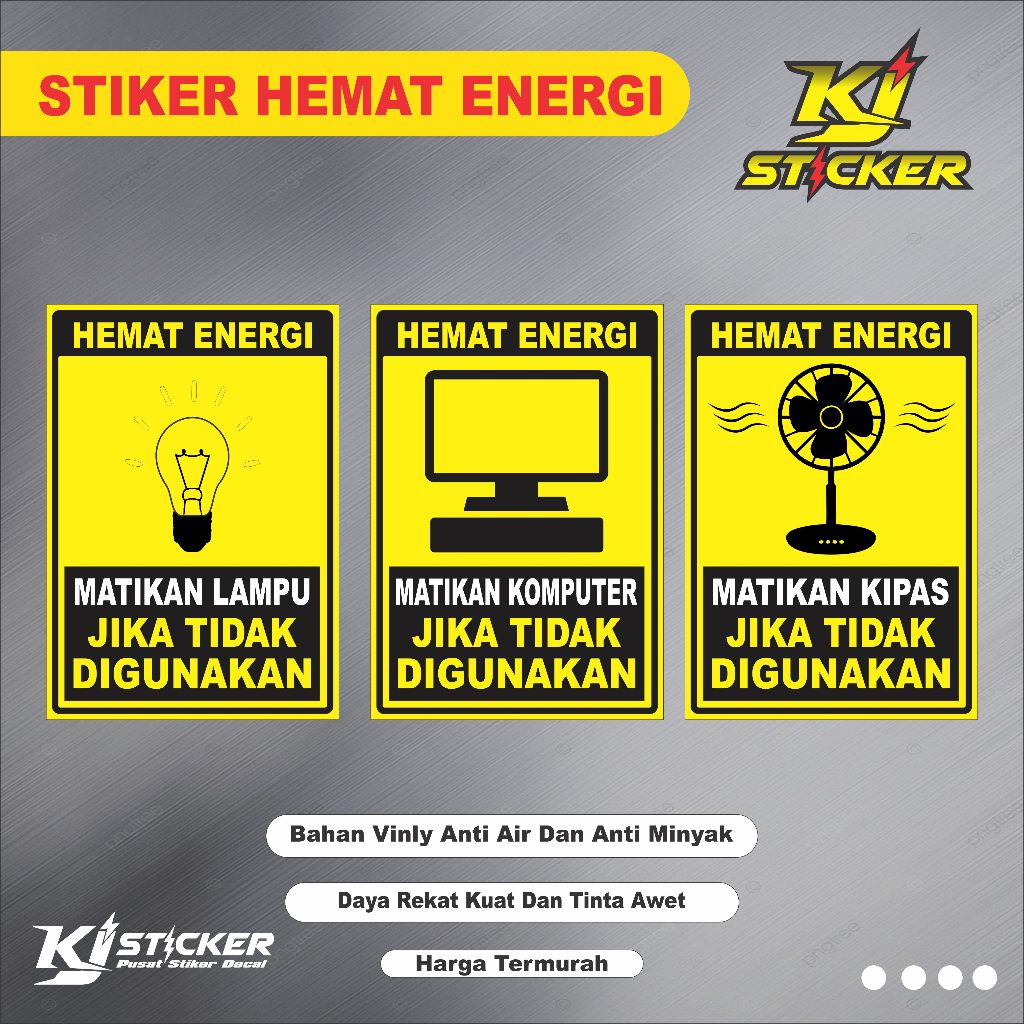 Jual Promo Stiker Matikan Lampu / Stiker Matikan Kipas / Stiker Matikan ...