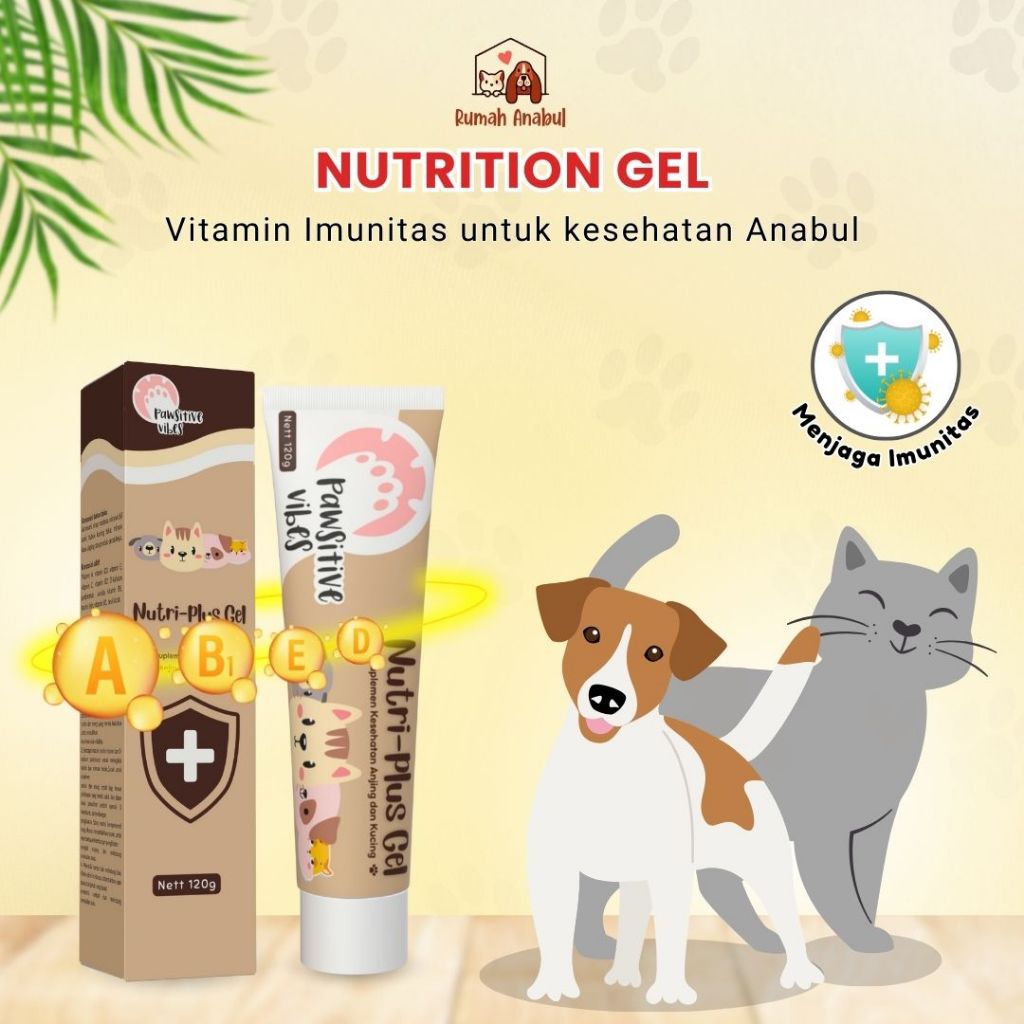 Jual NUTRITION GEL 120gr Vitamin Anjing Kucing Suplemen Kesehatan ...