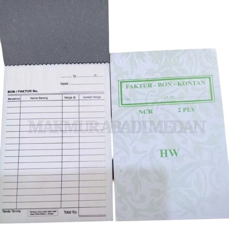 Jual (1Pcs) Bon Faktur Rangkap 2 Ply Kecil HW Buku Nota Faktur Bon ...