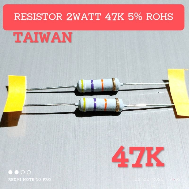 1pcs-3RLab HTE24 5M 1% 2W 5.5KV Non-nductve Hgh Voltage Flm