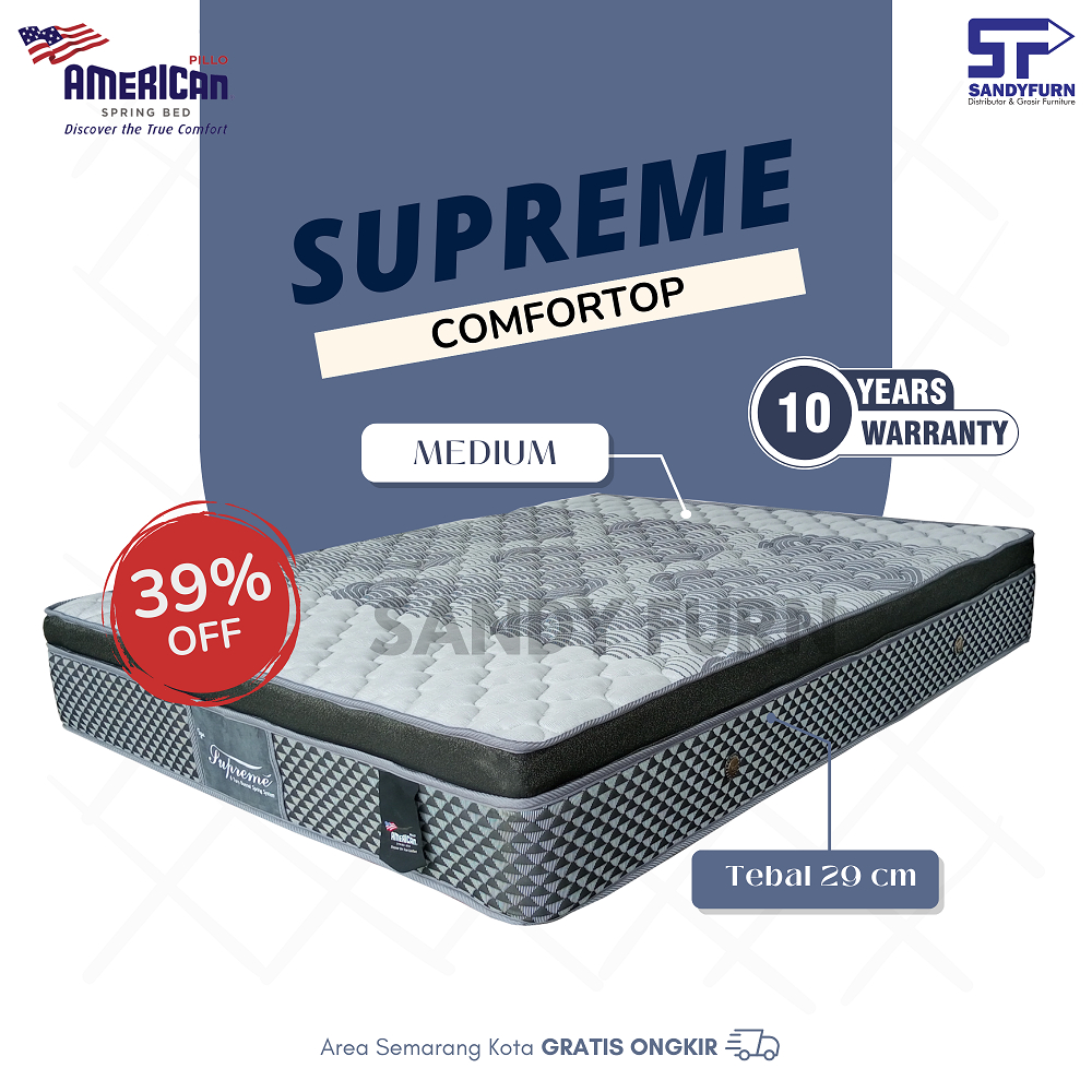 Jual American Pillo Springbed Supreme Comfortop | Shopee Indonesia