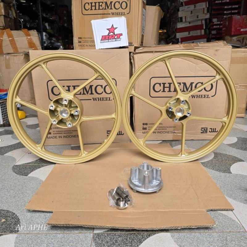 Jual PROMO velg BRT CHEMCO gold 160 160 RING 17 MX KING SONIC SUPRA GTR ...