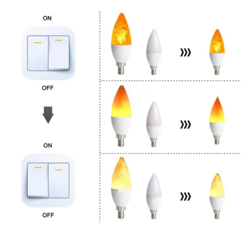 Jual Lampu Api Model Lilin Fitting E27 | Shopee Indonesia