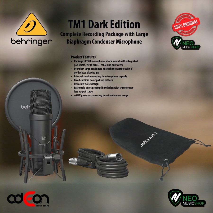 Jual Behringer TM1 Dark Edition Complete Recording Package with Large ...
