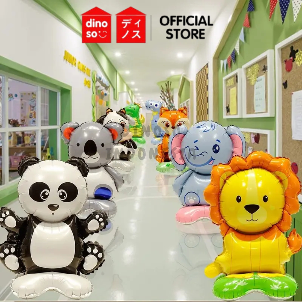 Jual DINOSO Balon Kartun 3D Balon Foil Balon Hutan Safari Hewan Balon