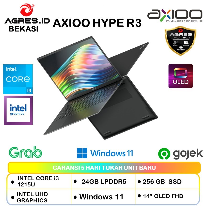 Jual NEW AXIOO Hype R 3 OLED Intel Core i3 1215U (24GB 256GB) Win11 14 ...
