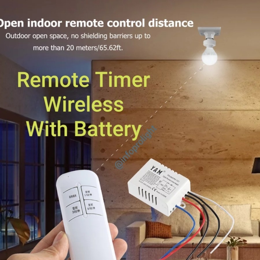 Jual Module spare part Remote Timer Wireless With Battery Remote Lampu ...