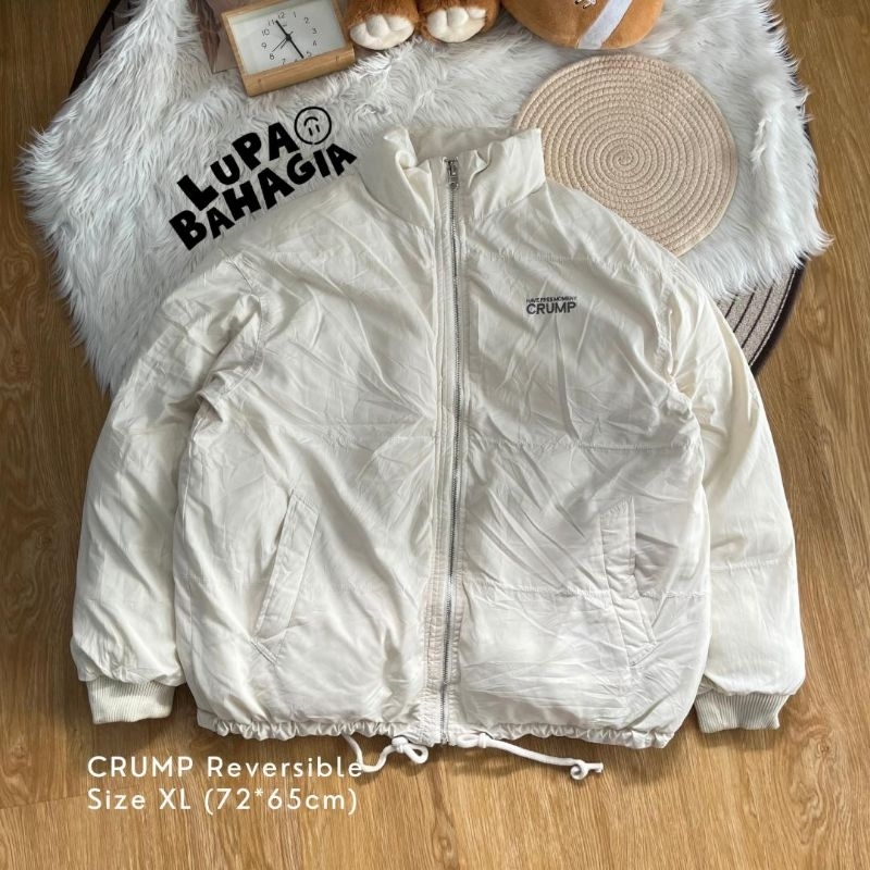 Jual CRUMP Cream Ivory Reversible Puffer Gelembung Jaket