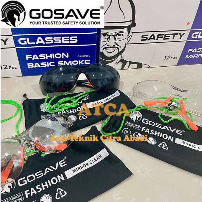 Jual GOSAVE Kacamata Safety / Safety Glasses / Kacamata Pelindung ...