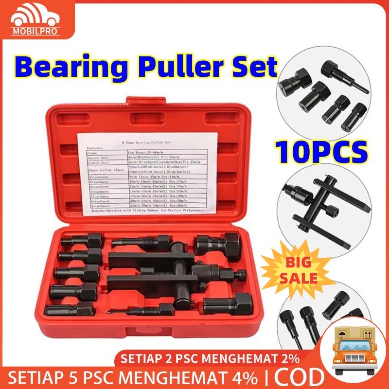 Jual TREKER BEARING CVT PULLER TREAKER BEARING DISASSEMBLER 5 PCS /10 ...