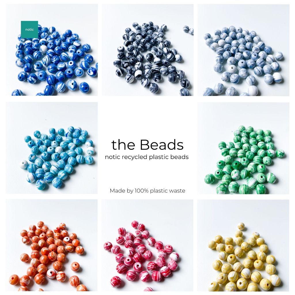 Jual Manik manik plastik daur ulang 8mm bulat recycled plastic beads by ...